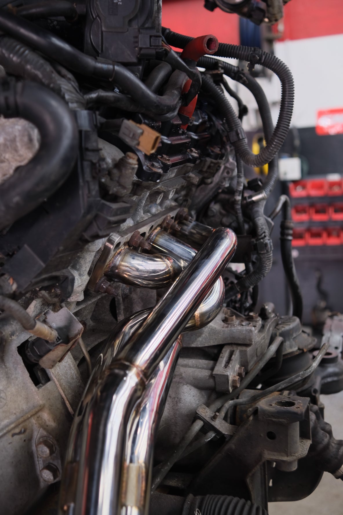 CNA 304 STAINLESS STEEL LONG TUBE HEADERS VQ35DE VQ35HR VQ37VHR AWD RWD